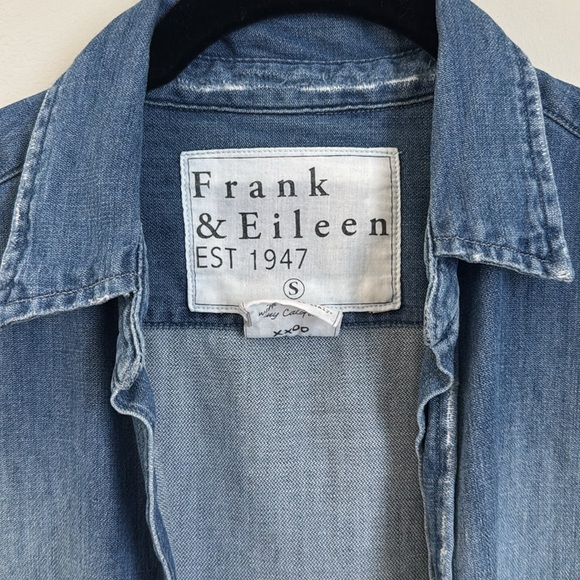 Frank and Eileen Distressed Famous Denim Button Down - Picture 8 of 9